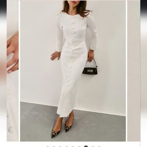 VITA GRACE White Button-Down size Small